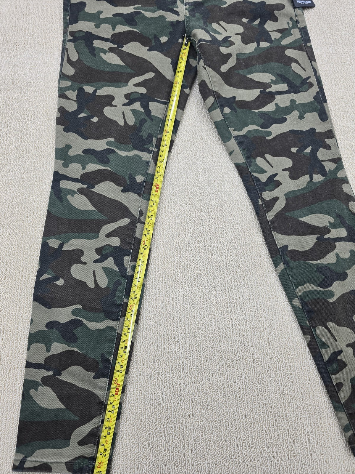 True Religion Jennie Curvy Camo Super Skinny Sz 31 NWT