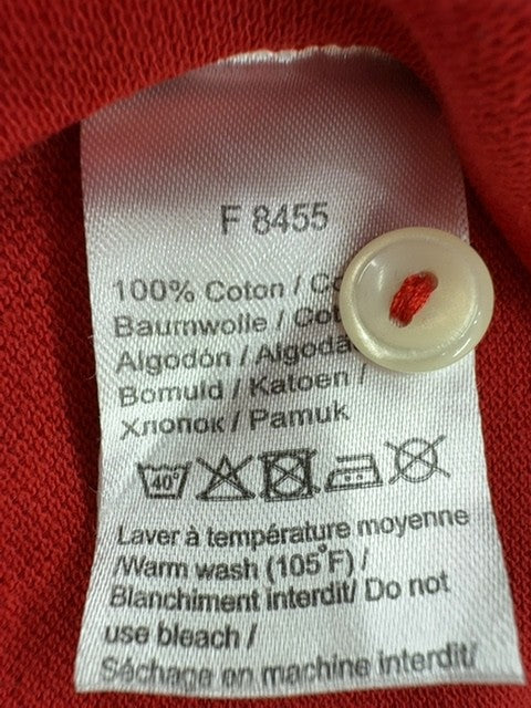 Lacoste L.12.12 Red Cotton Polo Shirt Men M Short Sleeve Croc NWT