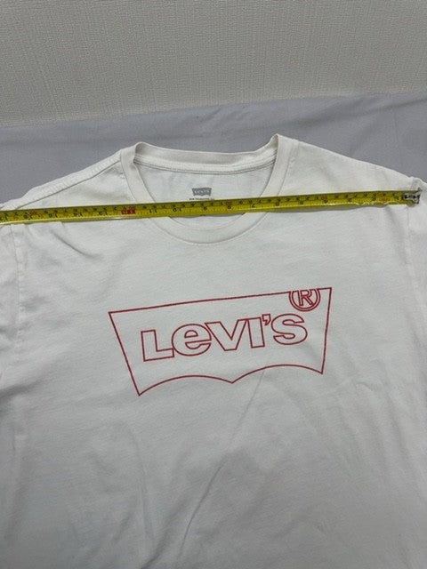 Levi's Men's White Logo T-Shirt L Short Sleeve Crewneck