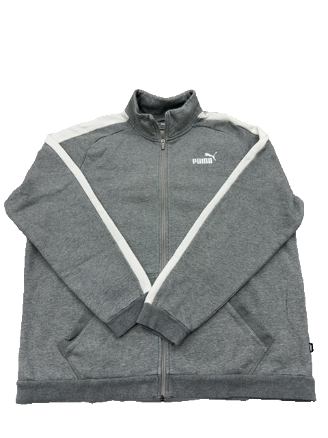 Puma Men's Gray Jacket – Size L, Full Zip