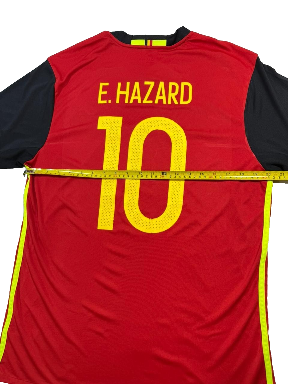 Adidas Men's Red Belgium Eden Hazard #10 Jersey Climacool Short Sleeve Size XL
