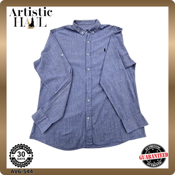 Polo Ralph Lauren XL Indigo Chambray Long Sleeve Button-Down Shirt