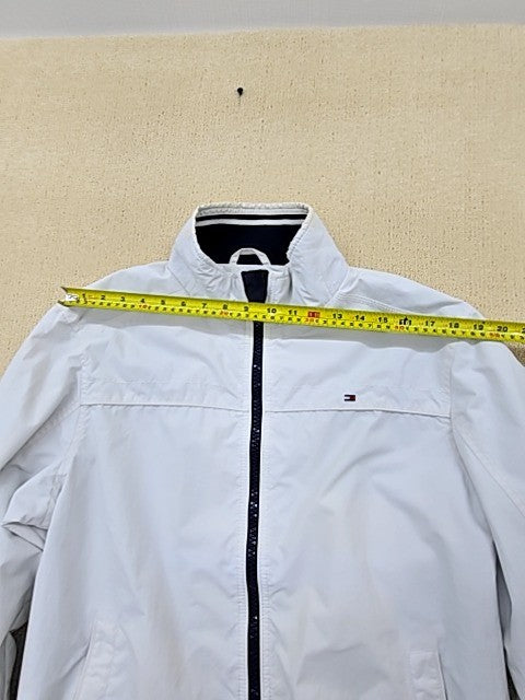 Tommy Hilfiger Women's White Windbreaker Jacket XL US Zip