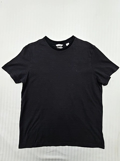 Calvin Klein Men's Black T-Shirt – Size M, Crew Neck