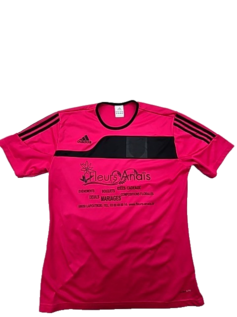 Adidas Men's Pink Jersey – Size M, Crewneck crewneck Crewneck One-off, Striped