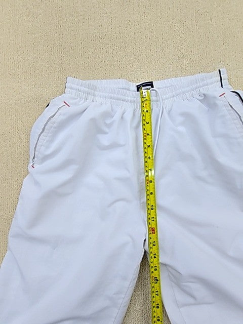 Umbro Men's White Track Pants XL Side Stripes Tapered