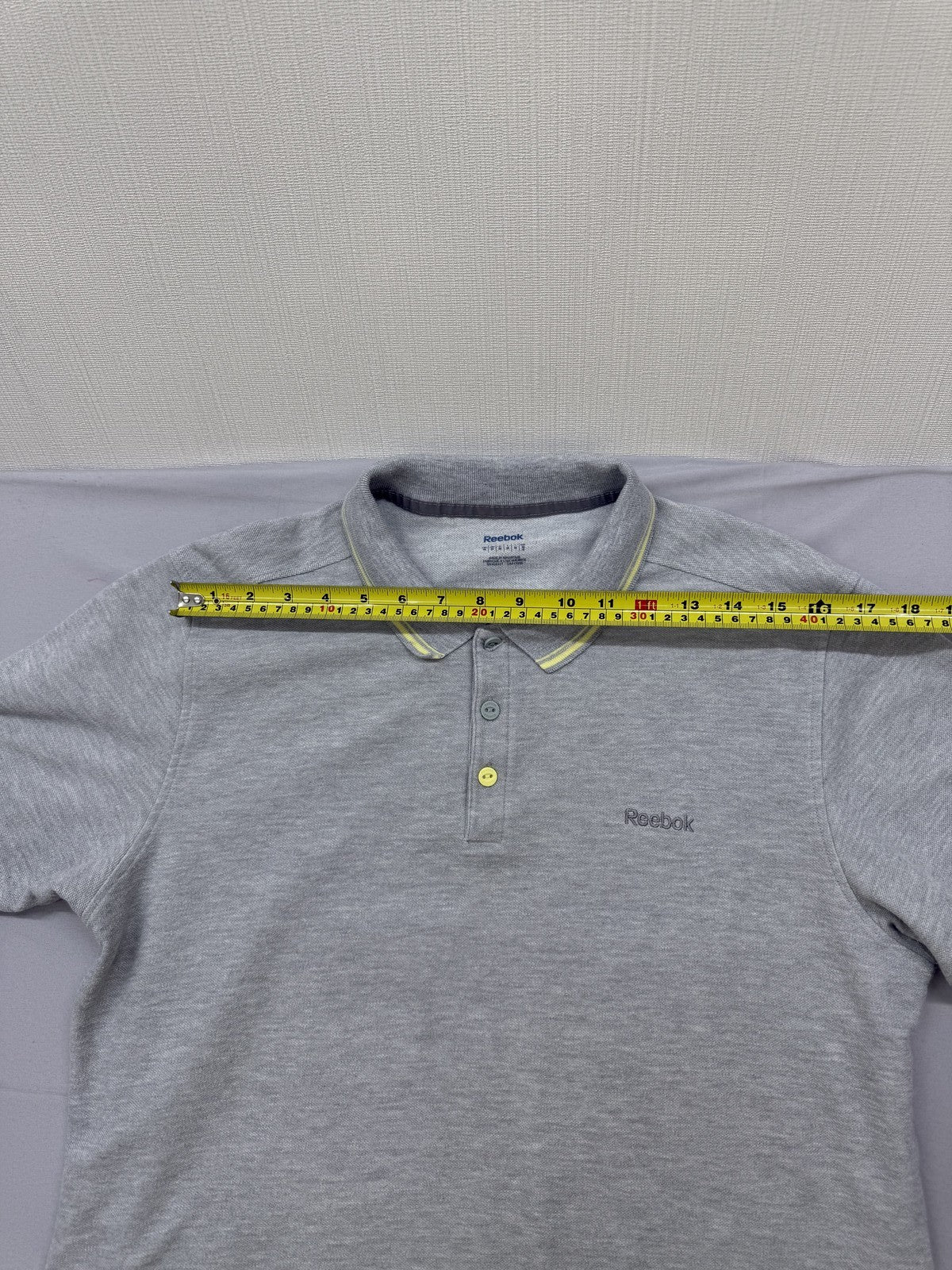 Reebok Men Gray Polo Shirt size M product image 6