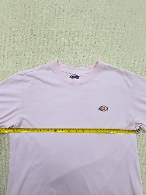 Dickies Pink Short Sleeve T-Shirt X-Small Crewneck Logo