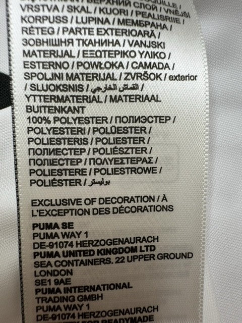 Puma Men's White Soccer Jersey L 2024 Short Sleeve New