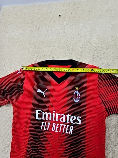 Puma Men's Red Black Flames Soccer Jersey Size M 2025 Ultraweave