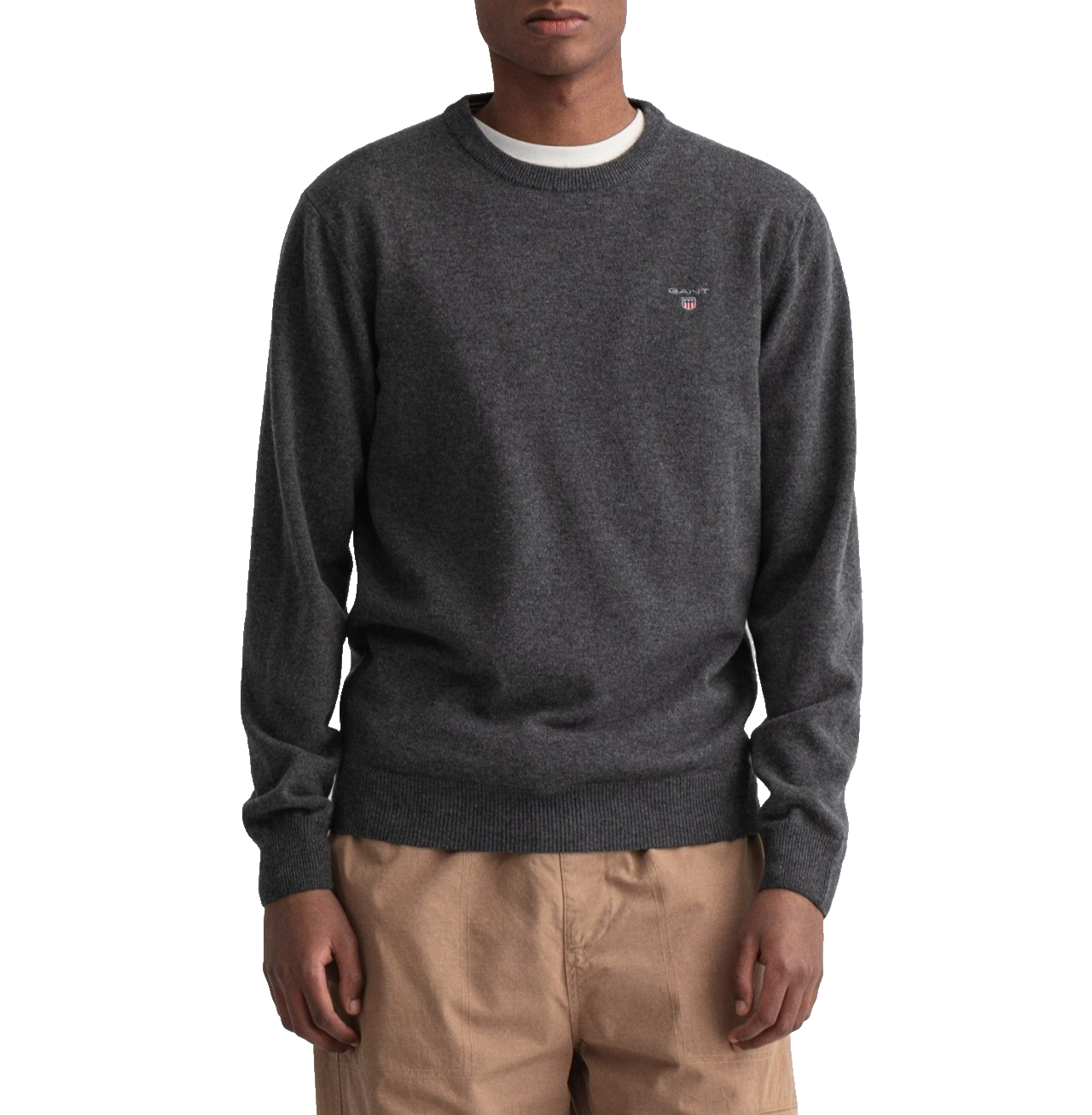 GANT Men's Super Fine Lambswool Crew Neck Sweater - Size L