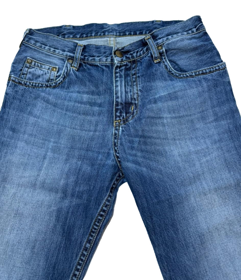 Carhartt Men's Slim Fit Blue Jeans 29X32 Vintage Style Logo Denim