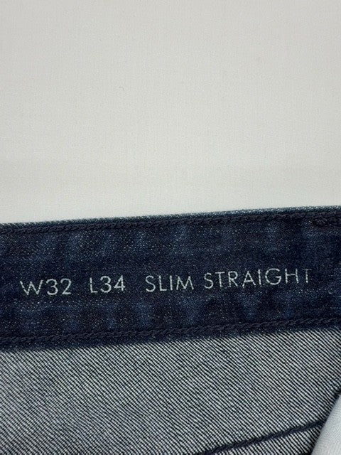 Calvin Klein Men's Slim Straight Dark Blue Denim Jeans 32x34