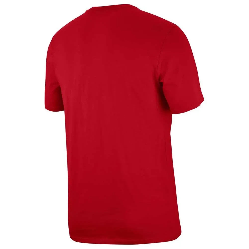 Nike Red Classic T-Shirt Small Swoosh Logo Cotton Unisex Size L