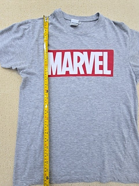 Marvel Gray Cotton Crew Neck T-Shirt M Unisex Adult