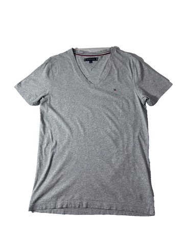 Tommy Hilfiger Men's V-Neck T-Shirt Grey Size S Small Short Sleeve
