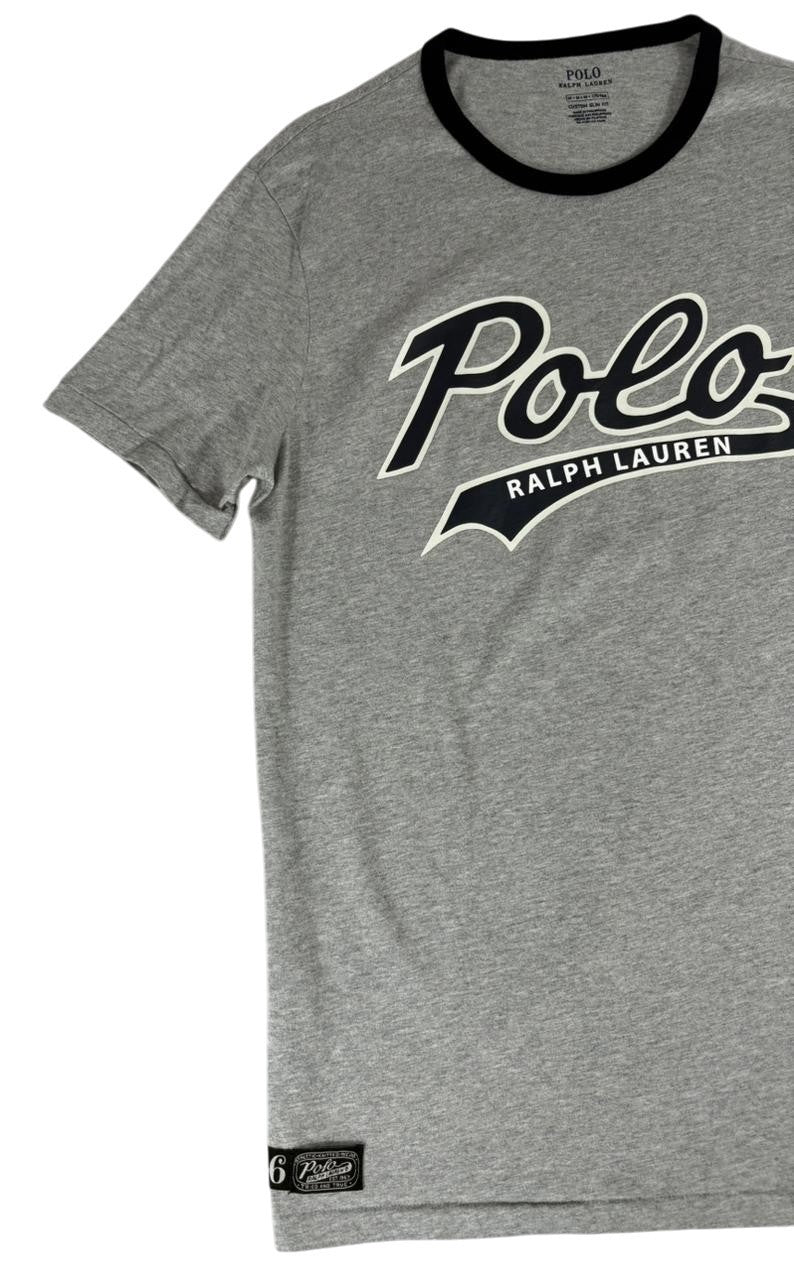 Polo Ralph Lauren Men's Custom Slim Fit T-Shirt Gray Logo Graphic Size Medium
