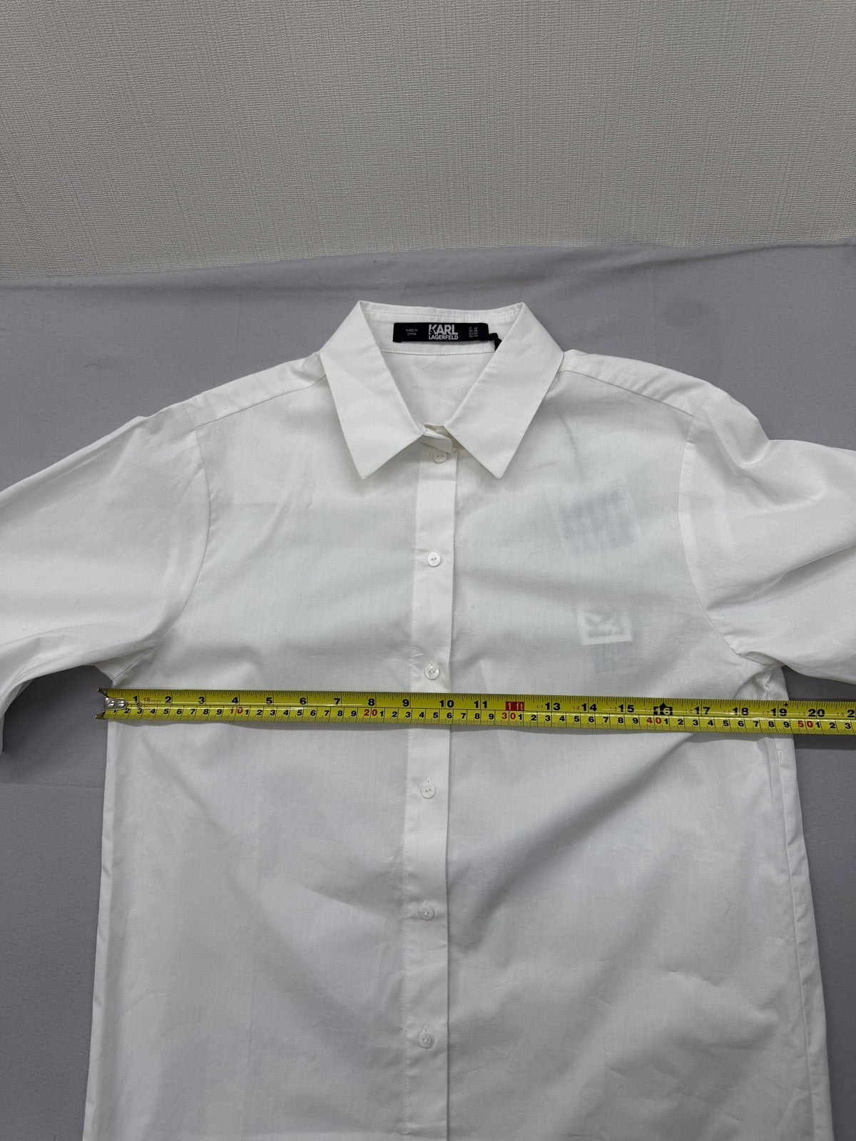 Karl Lagerfeld White Organic Cotton Blouse Sz 40 IT NWT