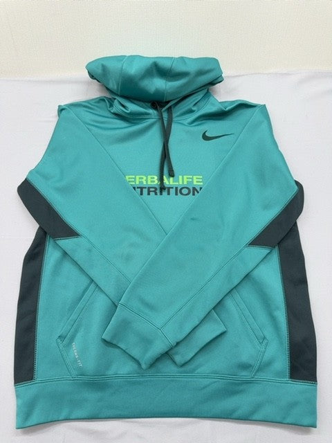Nike Men's Teal Pullover Hoodie Size M Therma-Fit Athletic