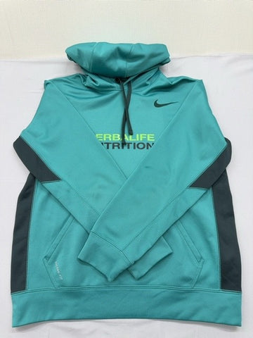 Nike Men's Teal Pullover Hoodie Size M Therma-Fit Athletic