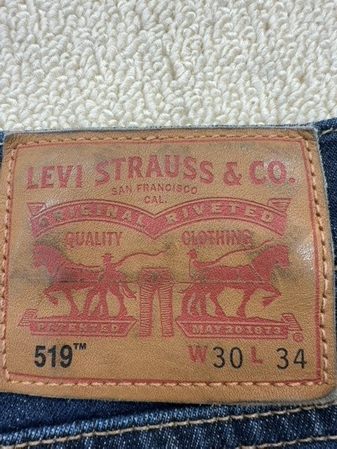 Levi's Men's 519 Extreme Skinny Dark Wash Jeans 30x34