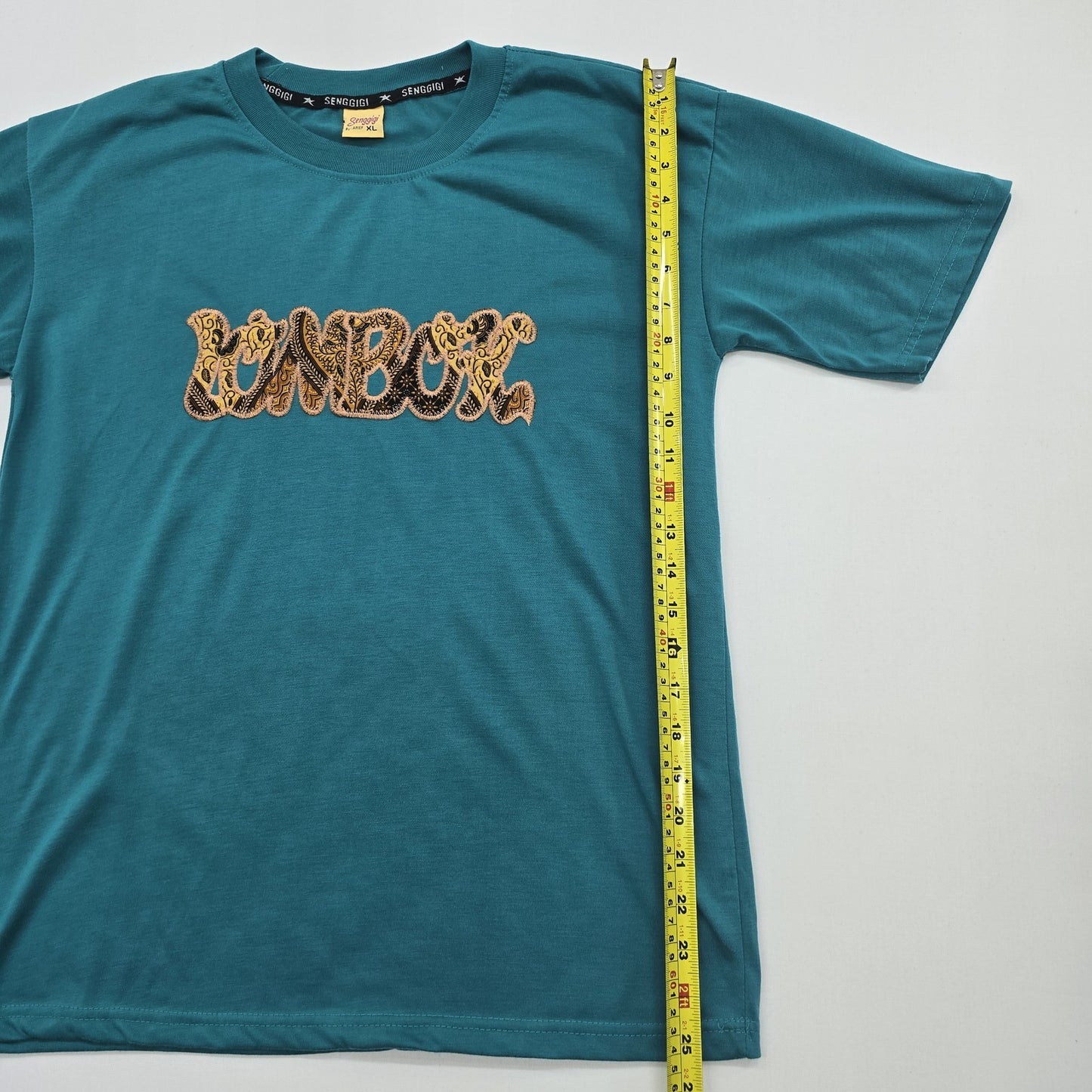 Senggigi Men Teal Graphic Print T-Shirt Size XL Regular Cotton