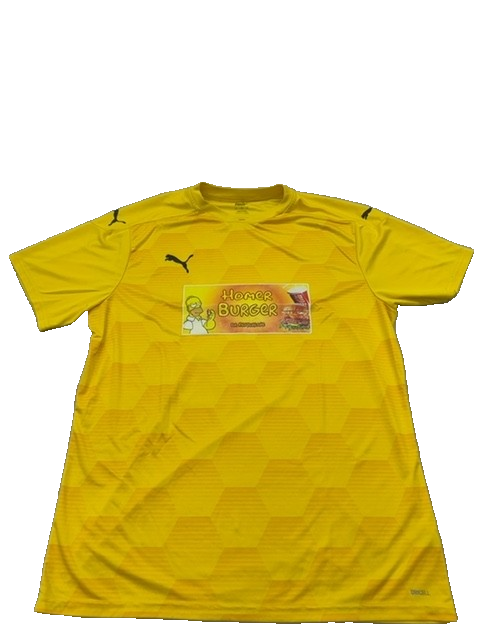 Puma Unisex Yellow Homer Simpson T-Shirt XL Short Sleeve Crewneck