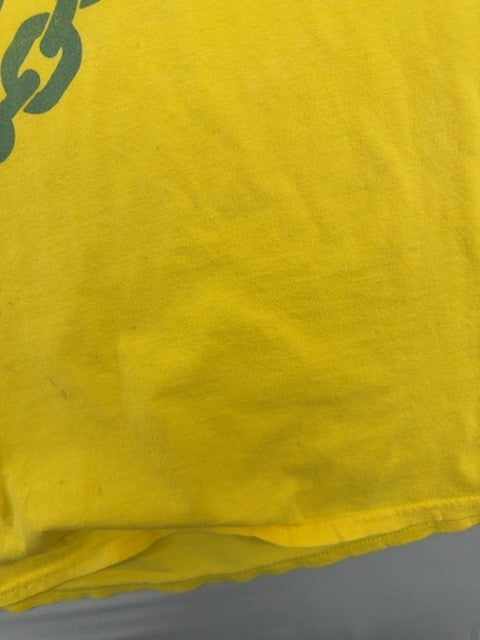 Reebok CrossFit Yellow Cotton T-Shirt M Short Sleeve Round Neck
