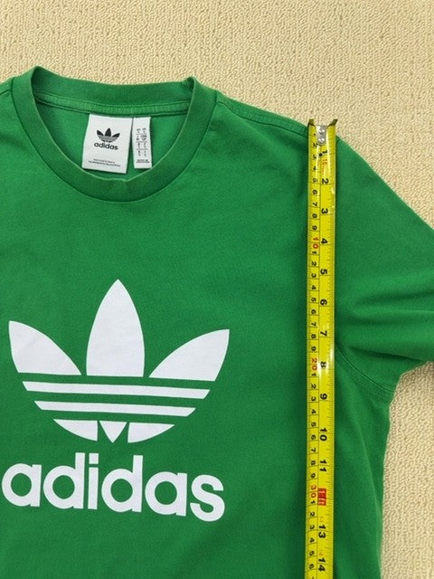 Adidas Men's Green Trefoil Short Sleeve T-Shirt Size M Cotton
