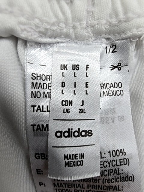 Adidas Men's White Mexico Shorts Size L Recycled Polyester