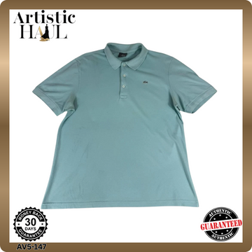 Lacoste Polo Men's Shirt Light Blue Size 6 Short Sleeve Classic Fit