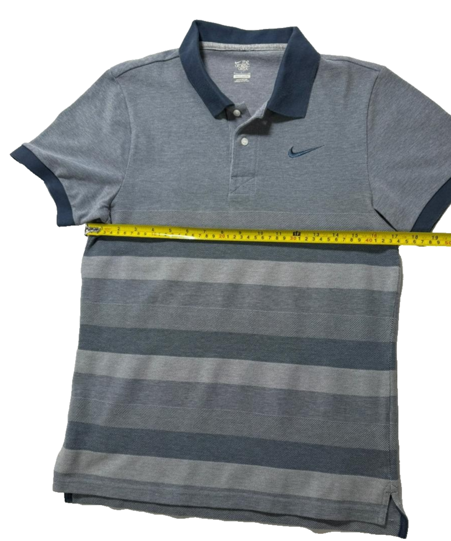 Nike The Athletic Depr Stripe Collar Cotton T-Shirt | Size: S