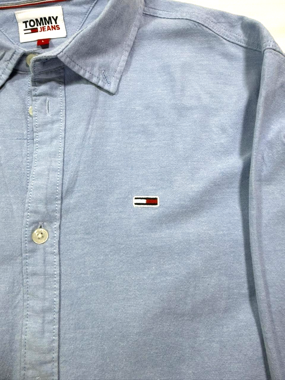 Tommy Hilfiger Men's Tjm Slim Stretch Oxford Shirt T- Size L