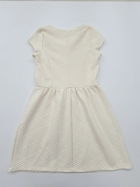 Etam Women's Cream Fit & Flare Knee Dress Size 10