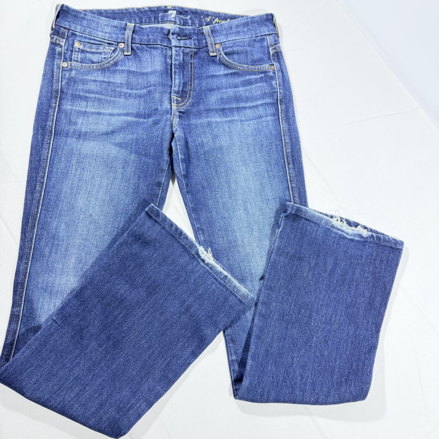 7 For All Mankind Kimmie Bootcut Jeans Women Dark Blue Size 29