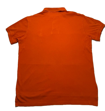 Ralph Lauren Polo Shirt Custom Fit Orange Big Pony Men's Size L
