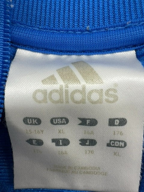 Adidas Men's Blue Striped Track Jacket Long Sleeve XL Polyester