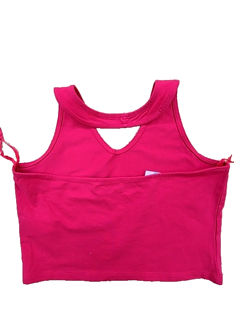 Sinsay Pink V-Neck Tank Top Women L Sleeveless Solid 7181-43X-L