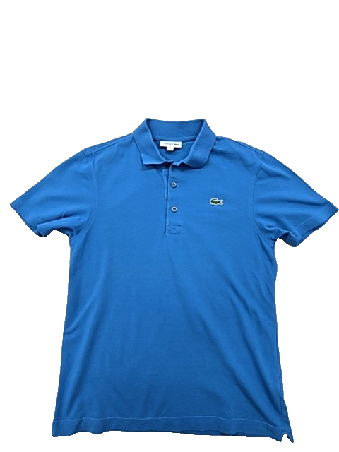 Lacoste Men's Blue Polo Shirt – Size S, Short Sleeve, Cotton
