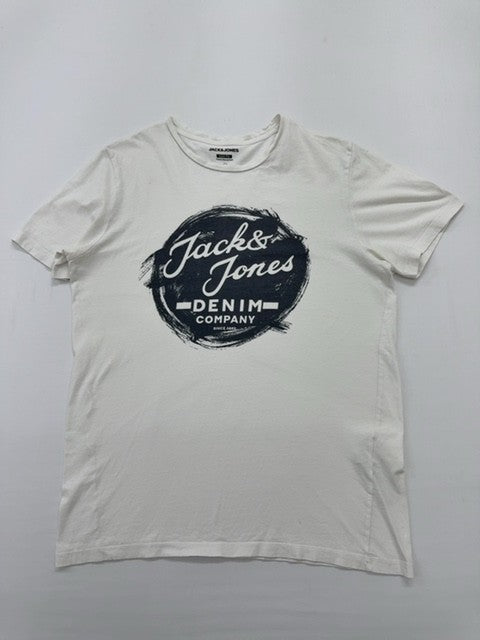Jack & Jones Men White T-Shirt size L product image 1