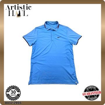 Nike Men's Blue Dri-FIT Polo Shirt Size L