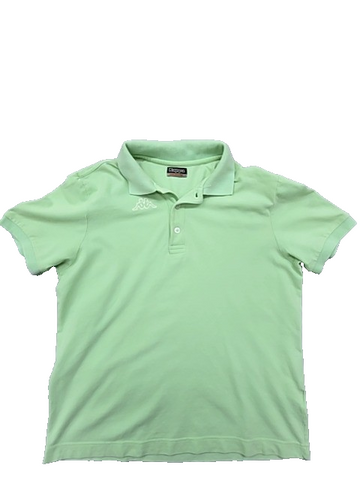 Kappa Polo Shirt Green Cotton Short Sleeve Medium