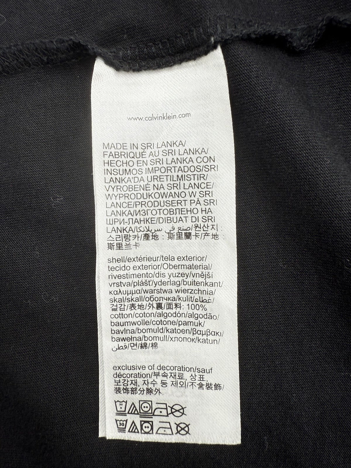 Calvin Klein Jeans Women's Black XXXL Cotton T-Shirt Chest Pocket