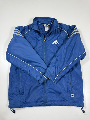 Adidas Blue Full Zip Lightweight Jacket Men's Size M Made in Indonesia