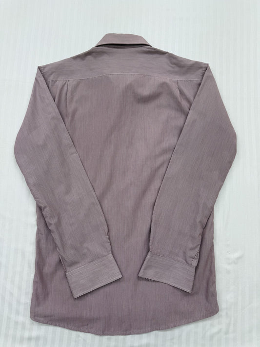 Valentino Rudy Mauve Striped L Long Sleeve Cotton Shirt Italy