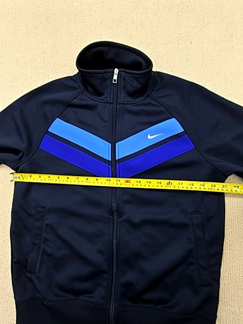 Nike Men's Navy Blue Stripe Track Jacket Size M Full Zip SP11072NIG