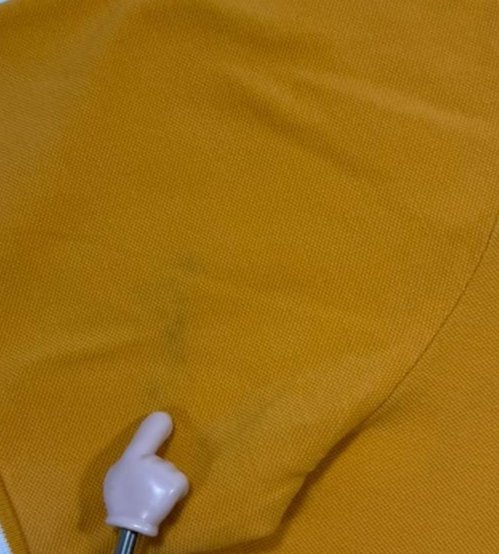 Men's Retro Kappa Yellow Polo With Striped Collar And Cuffs - Size Small