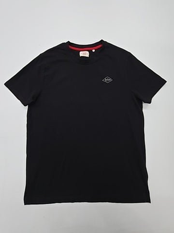 Lee Cooper Men's Black Logo T-Shirt Crew Neck Size L Regular Fit