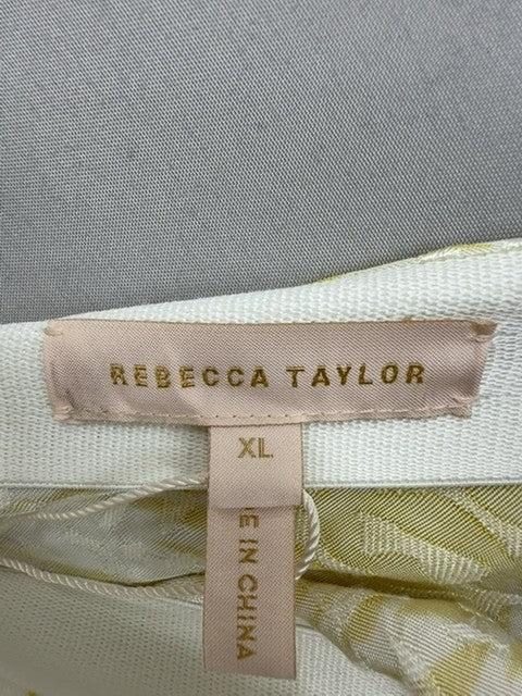 Rebecca Taylor Floral Yellow XL Women's Skirt Regular