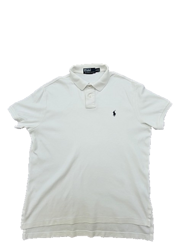 Polo Ralph Lauren Men's White Polo Shirt Size M Cotton Short Sleeve